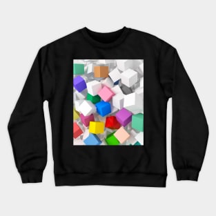 3D colored Candy cubes Crewneck Sweatshirt